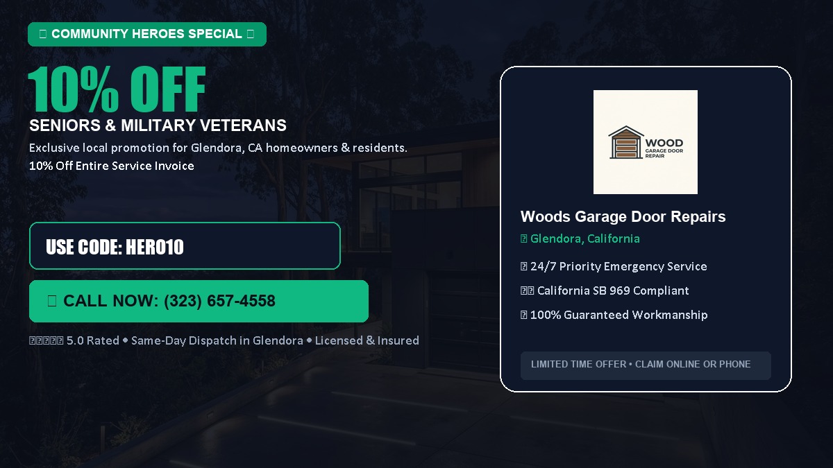 10% OFF Senior Citizens (65+) & Military / Veteran Community Discount in Glendora, CA